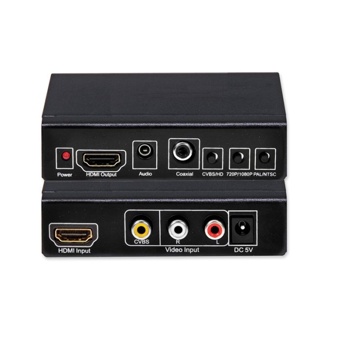 An upscaler box for integrating stereo composite signals from devices such as CCTV cameras, older camcorders and AV equipment. Also ideal for older gaming consoles. Converts a standard stereo composite signal into an integrated HDMI 1080p video and dig... An upscaler box for integrating stereo composite signals from devices such as CCTV cameras, older camcorders and AV equipment. Also ideal for older gaming consoles. Converts a standard stereo composite signal into an integrated HDMI 1080p video and dig...